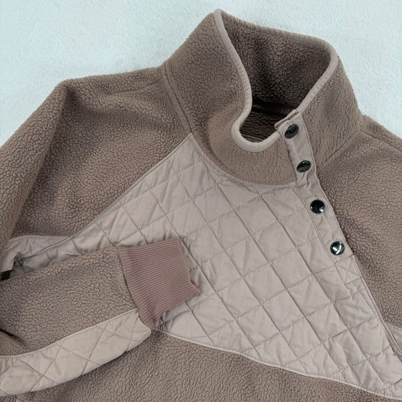 Abercrombie & Fitch Tops - Abercrombie‎ & Fitch Womens Quilted Sherpa Pullover Sweatshirt Size S
